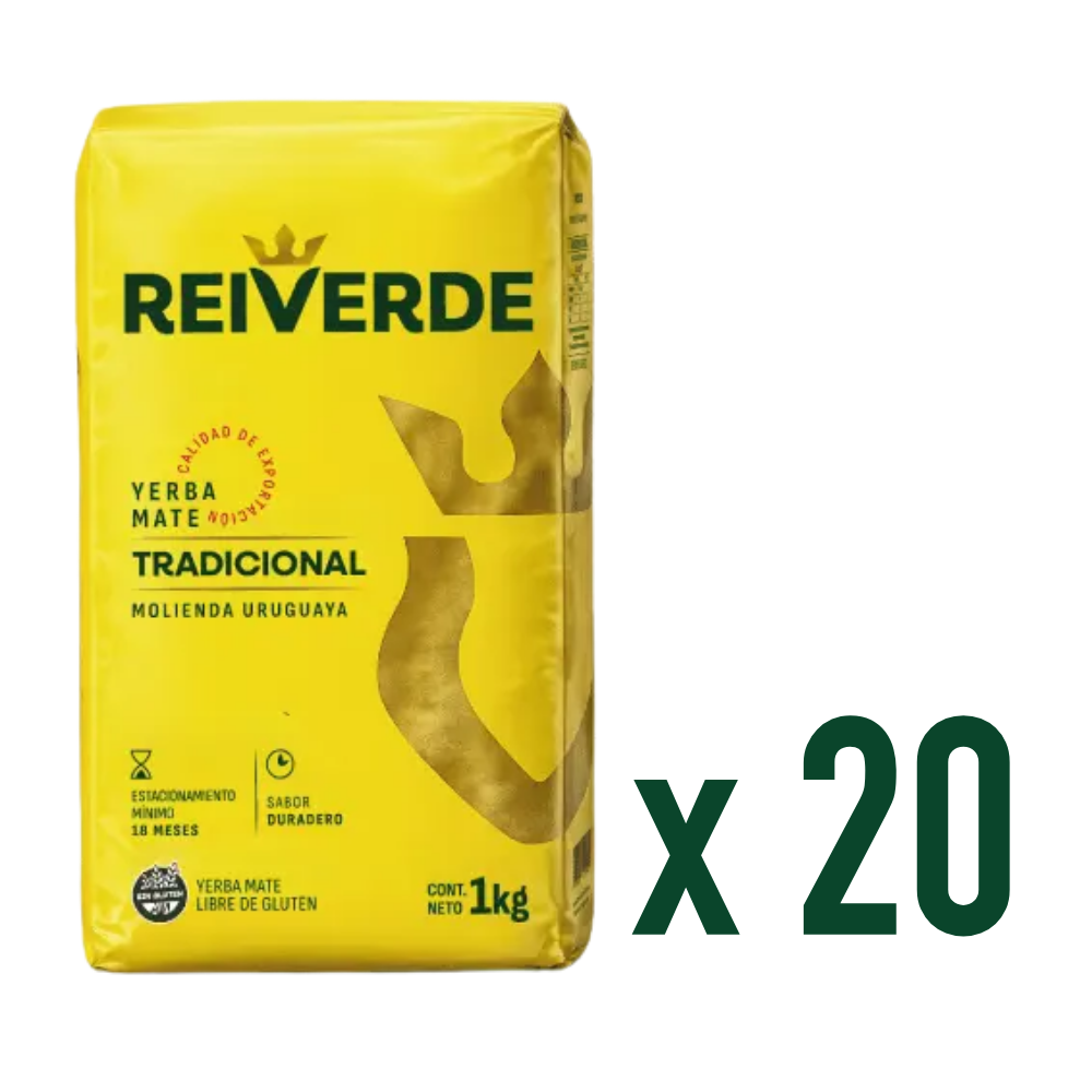 Yerba Mate Rei Verde Tradicional 1 kg x 20