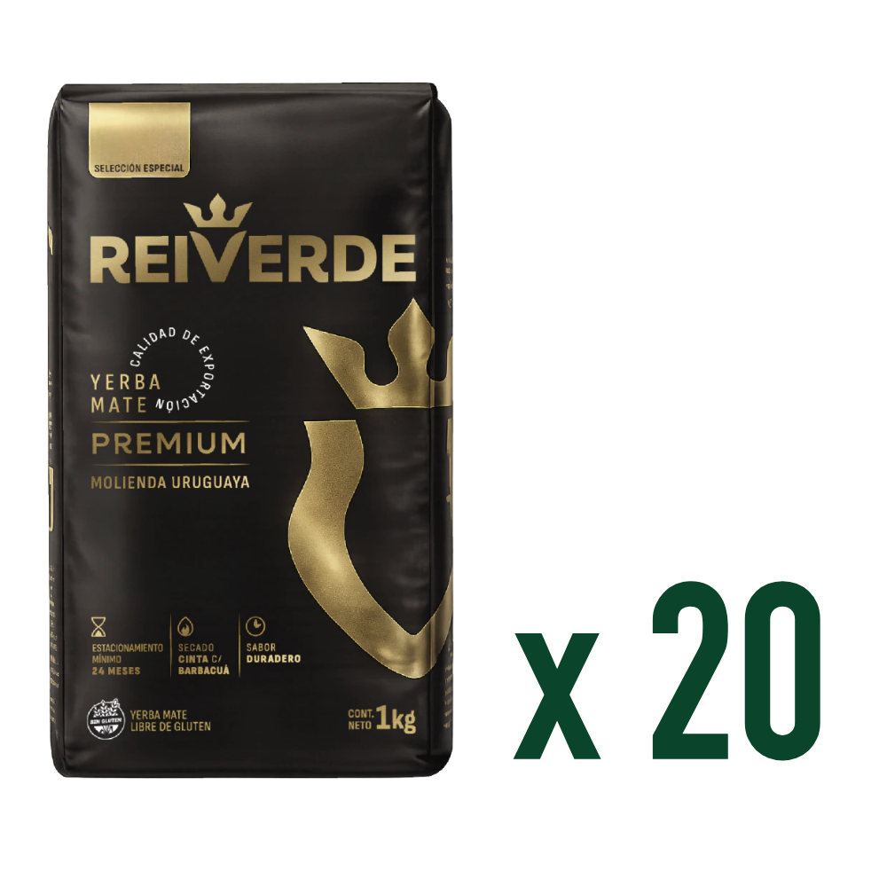 Yerba Mate Rei Verde Premium 1 kg x 20